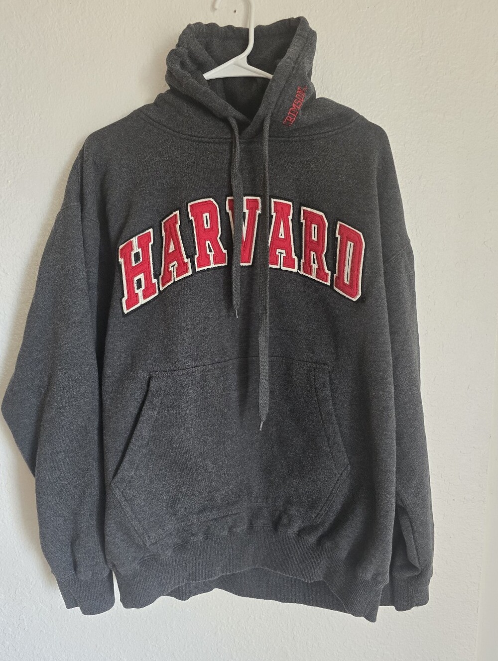 Colleseum Harvard Applique & Embroidered sweatshirt hoodie Sz XL dark gray